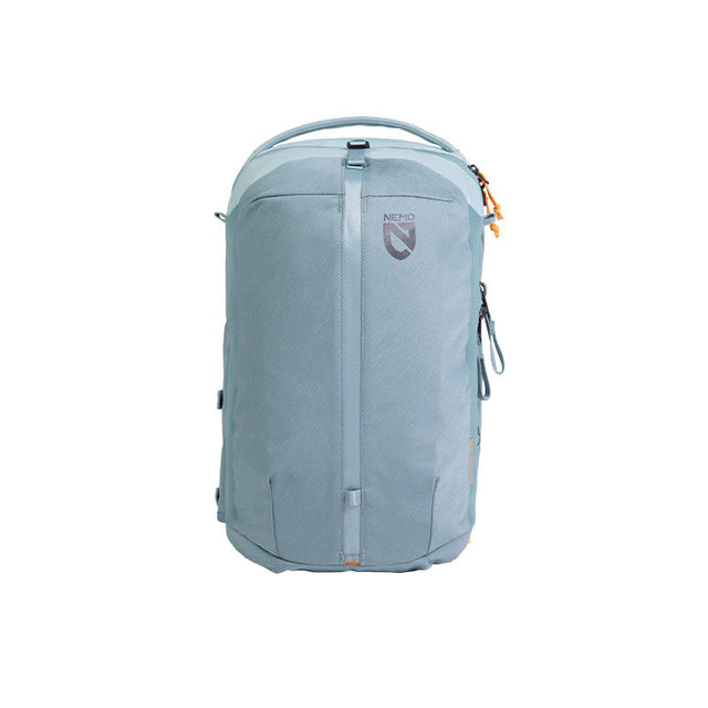 Nemo Vantage backpack in Arctic pale blue-grey with orange zip pull, front view