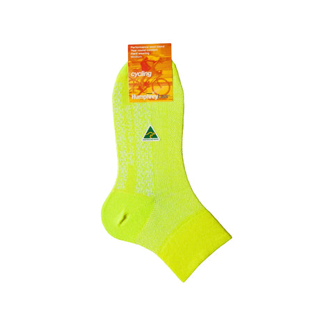 Humphrey Law Merino Socks S / Fluro Yellow Humphrey Law 27B Merino Wool Ankle Socks - CYCLING OM27BYS