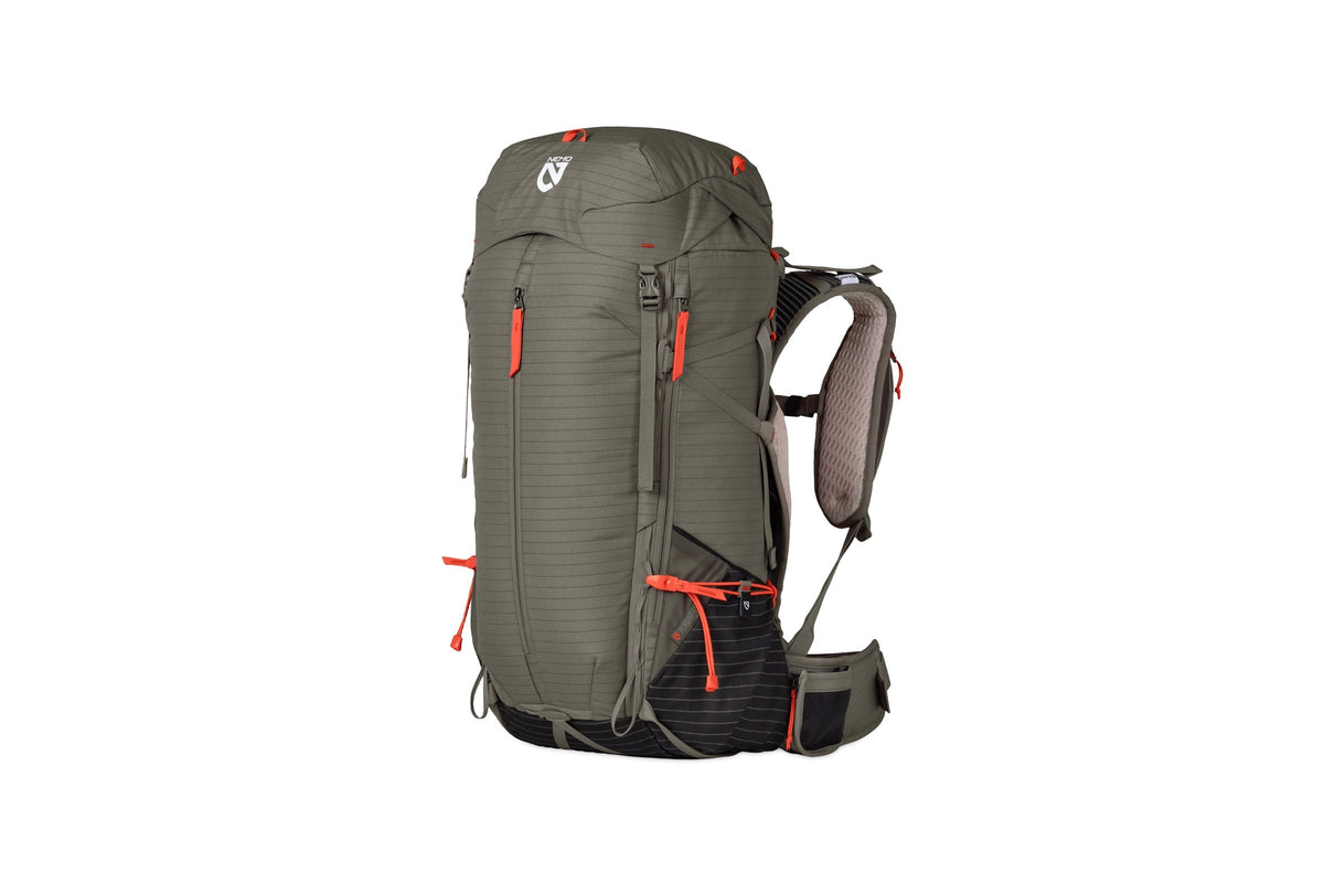 Taller Nemo Persist men's pack in Smokey Olive with orange pulls
