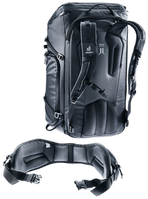 Deuter Jaypack Pro 34+14 harness shown with the hip belt separated below the pack