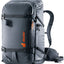 Deuter Jaypack Pro 34+14 camera backpack in Black, front three-quarter view with orange logo