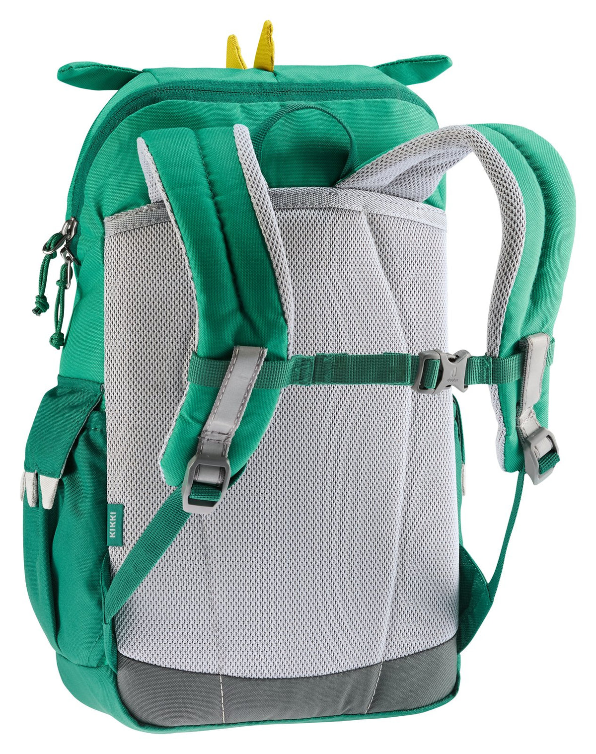 Deuter Kikki dragon rear three-quarter view of the S-shaped shoulder straps