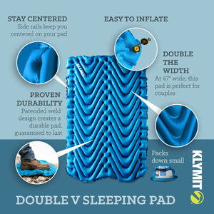 Klymit Camp Mattress Non-Insulated Double V BK06DVBL02E