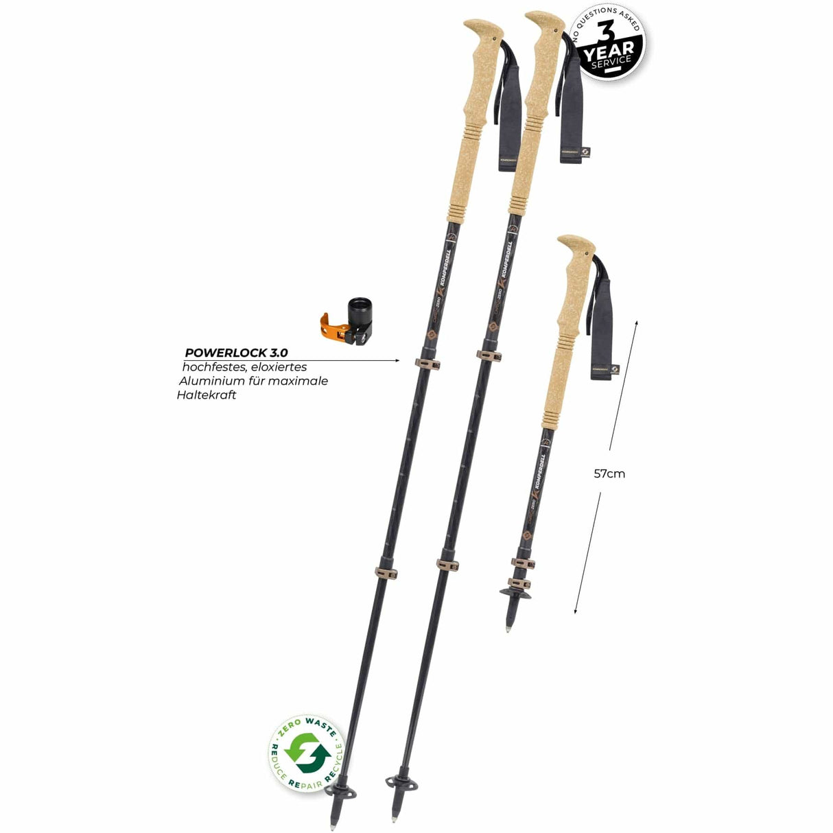 Komperdell Trekking Poles Carbon Ultra Zero Compact 104527