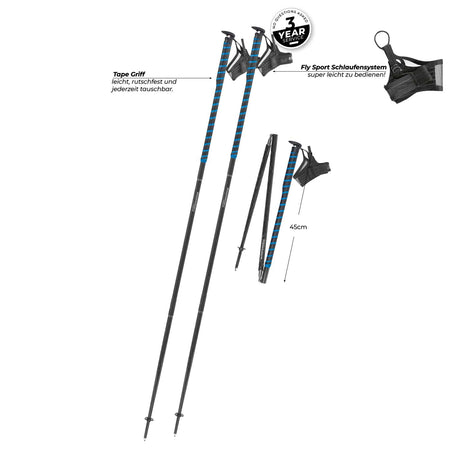 Komperdell Trekking Poles FXP Composite Trail BLUE