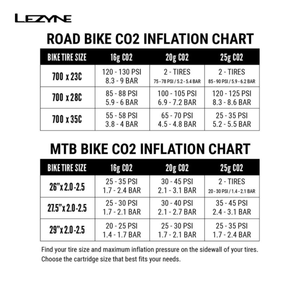 Lezyne CO2 Inflation System CO2 And Tire Repair Twin Kit LZ1C2TWDRKTV204