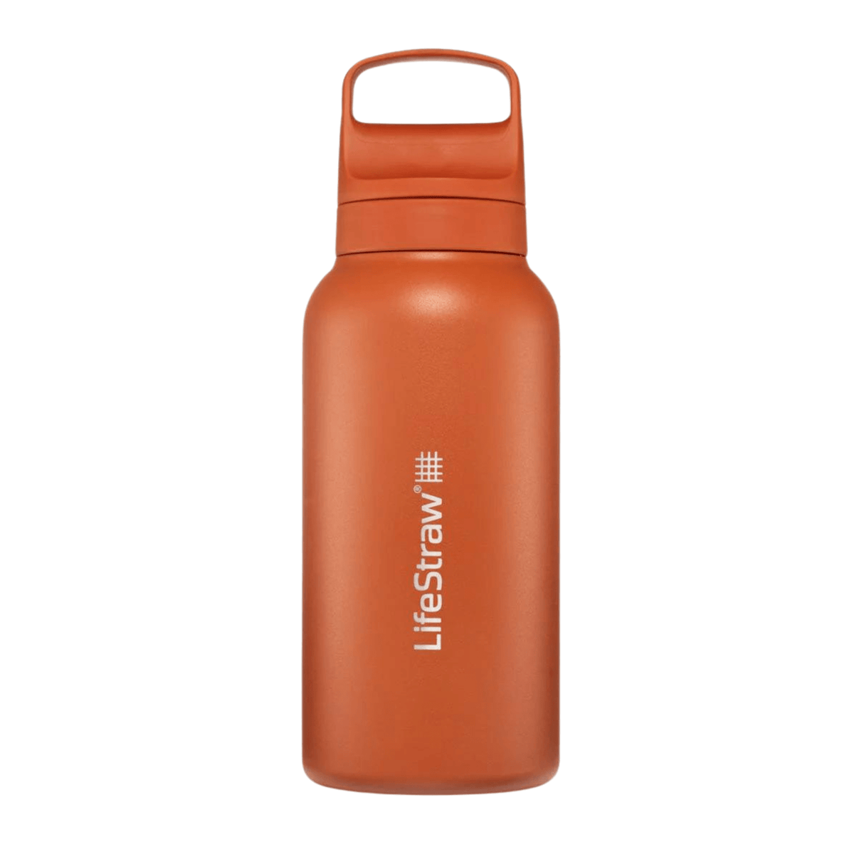 LifeStraw Water Bottle 1 L / Kyoto Orange Go 2.0 Stainless Steel Water Filter Bottle LGV41SORWW