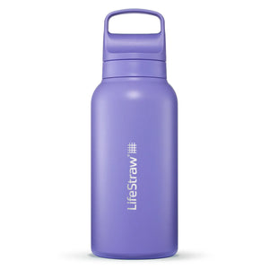 LifeStraw Water Bottle 1 L / Thistle Purple Go 2.0 Stainless Steel Water Filter Bottle LGV41STPWW