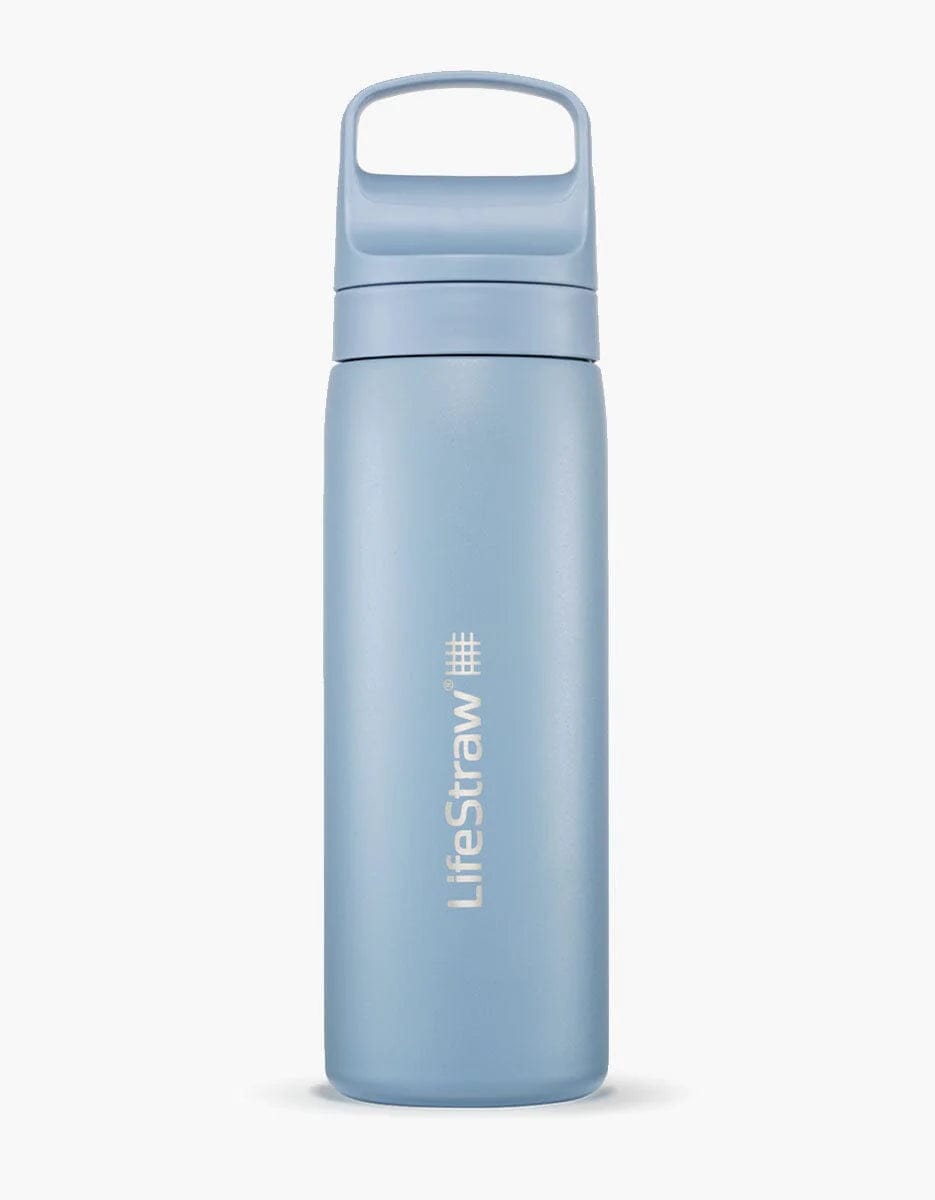 Lifestraw Water Treatment Icelandic Blue Go Series Stainless Steel Water Filter Bottle 18oz