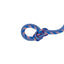 Mammut 9.5 Crag Classic Rope Duodess in blue and white, tied in a figure-eight loop