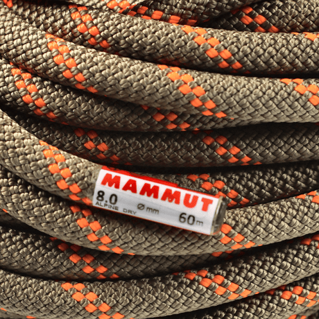 Mammut Climbing Rope Boa/Safety Orange / 60m 8.0 Alpine Dry Rope 2010-04350-11240-1060