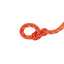 Mammut 9.8 Crag Classic Rope Duodess in Vibrant Orange-White, tied in a figure-eight loop