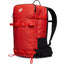 Mammut Nirvana 28 ski backpack in Red-Black, front three-quarter view