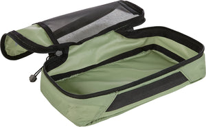 Deuter Mesh Zip Pack 1 opened flat on its zip-around opening, showing the empty interior