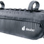 Deuter Mondego FB 4 black frame bag with its four hook-and-loop mounting straps