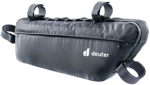 Deuter Mondego FB 6 frame bag in black with its hook-and-loop mounting straps