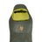 Nemo Tempo men's sleeping bag in Boreal olive with Birch Bud yellow-green hood lining