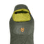 Nemo Tempo men's sleeping bag in Boreal olive with Birch Bud yellow-green hood lining