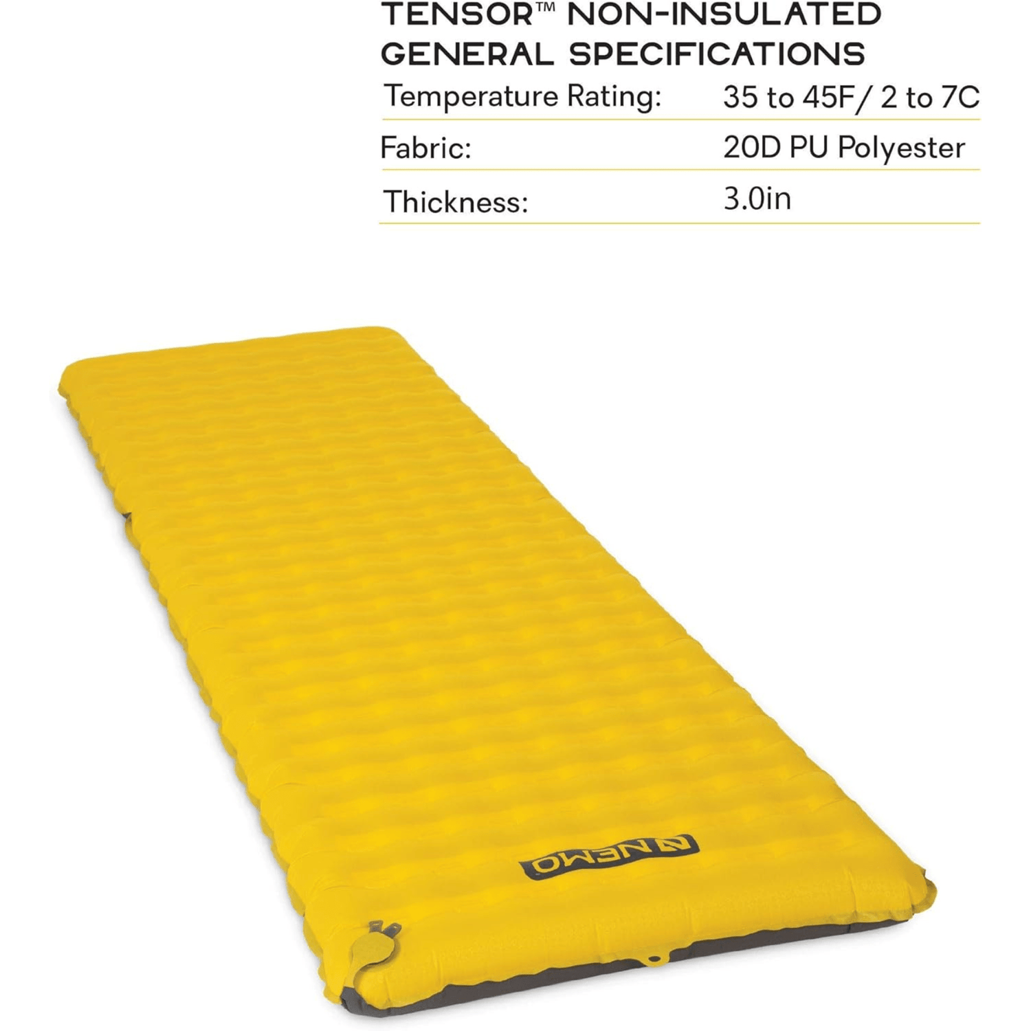 Nemo Camp Mattress Regular Mummy / Non-Insulated Tensor Ultralight Sleeping Pad 101712