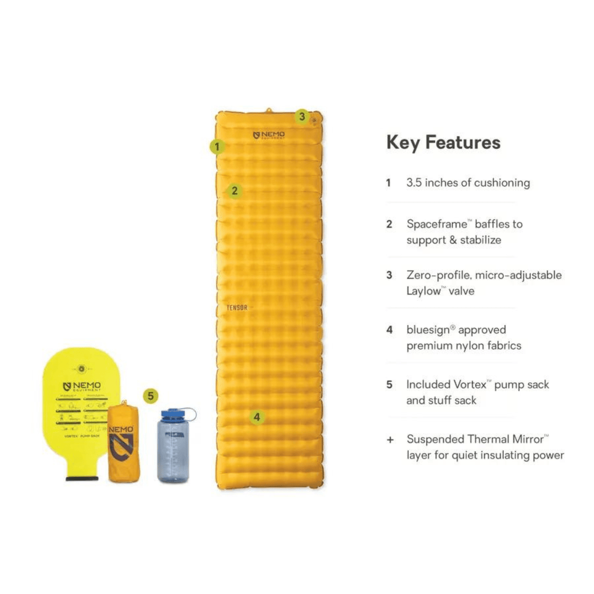 Nemo Camp Mattress Tensor Trail Ultralight Insulated Sleeping Pad