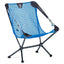 Nemo Moonlite Reclining Camp Chair in Viridis blue mesh, three-quarter view