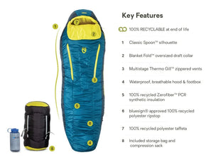 Nemo Sleeping Bag Forte (20°F / -7°C) Mens Synthetic Sleeping Bag