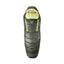 Nemo Disco 15 Women's down sleeping bag in Boreal green, top view showing the Spoon shape and two chest vents