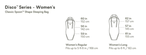 Nemo Sleeping Bag Regular Disco (15°F / -9°C) Endless Promise Womens Sleeping Bag 10443011382RH