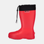 Red Fubuki Niseko 3.0 high-cut snow and rain boot, side view showing the heel tab