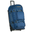 OGIO Rig 9800 wheeled gear bag in Blue/Grey, front three-quarter view with handle extended