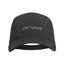 Orca Foldable Cap in black, front view with grey Orca logo and sectioned brim