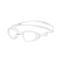 Orca Killa Comfort Clear White swimming goggles, angled view with translucent strap