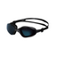 Orca Killa Comfort Smoke Black swimming goggles, angled view showing the side buckle