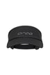 Orca Unisex Visor in black, front view with grey Orca logo on the band