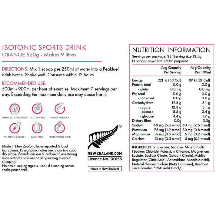 Peakfuel Sports Drinks Isotonic Sports Drink Powder