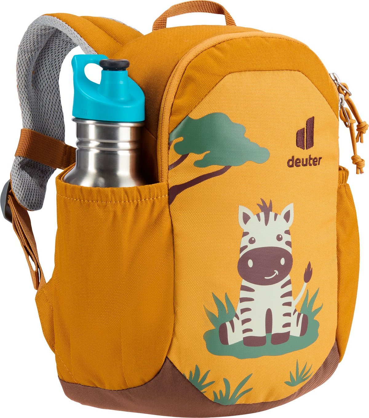 Deuter Pico with a steel drink bottle in the stretch side pocket