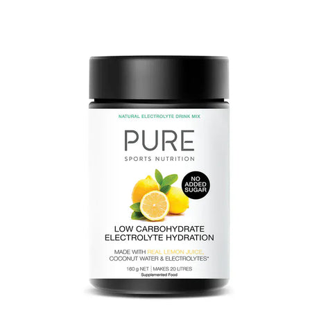 Puresport Electrolyte Powders Tub (160 g) / Lemon Electrolyte Hydration Low Carb 160L