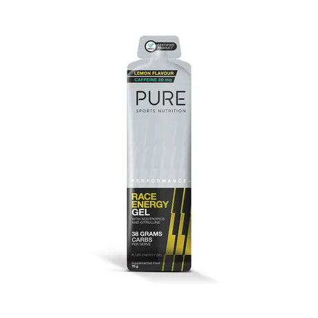 Puresport Energy Gel Lemon + Caffeine / 70g PURE Performance + Race Energy Gel