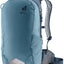 Deuter Race 12 in Atlantic Ink, blue-grey bike backpack, front three-quarter view