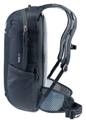 Deuter Race 12 side view showing the side pocket and hip fin