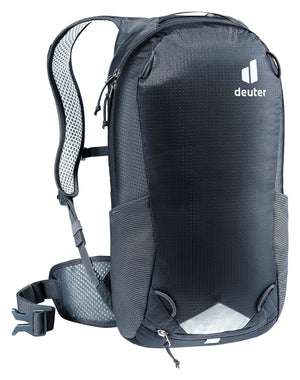 Deuter Race 12 in Black, front three-quarter view from the left
