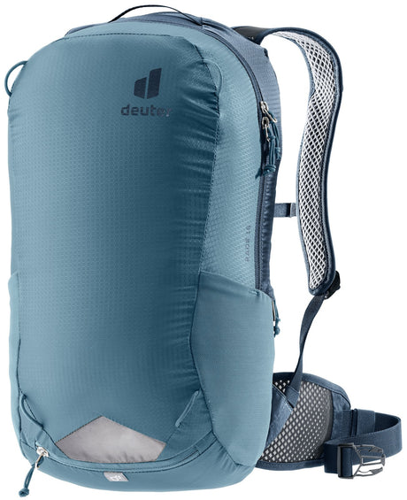 Deuter Race 16 in Atlantic Ink, light blue cycling pack with navy straps