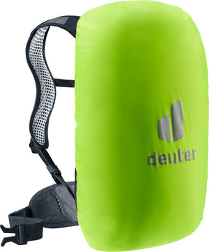 Deuter Race 8 with the lime green rain cover fitted