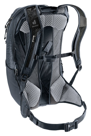 Deuter Race Air 14+3 rear three-quarter view of the harness and sternum strap