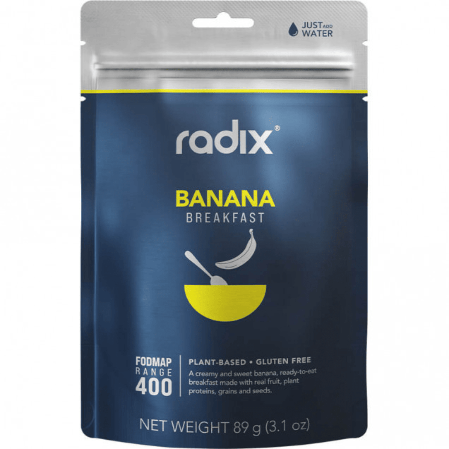 Radix Dehydrated Meals Single Serve 400kcal / Banana FODMAP Breakfast Meals 9421036752489