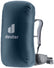 Deuter Raincover II in Ara, dark blue-grey rain cover fitted over a hiking backpack