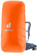 Deuter Raincover III in Koi, bright orange, fitted over a large trekking backpack