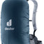 Deuter Raincover Mini in Ara dark blue fitted over a small day pack