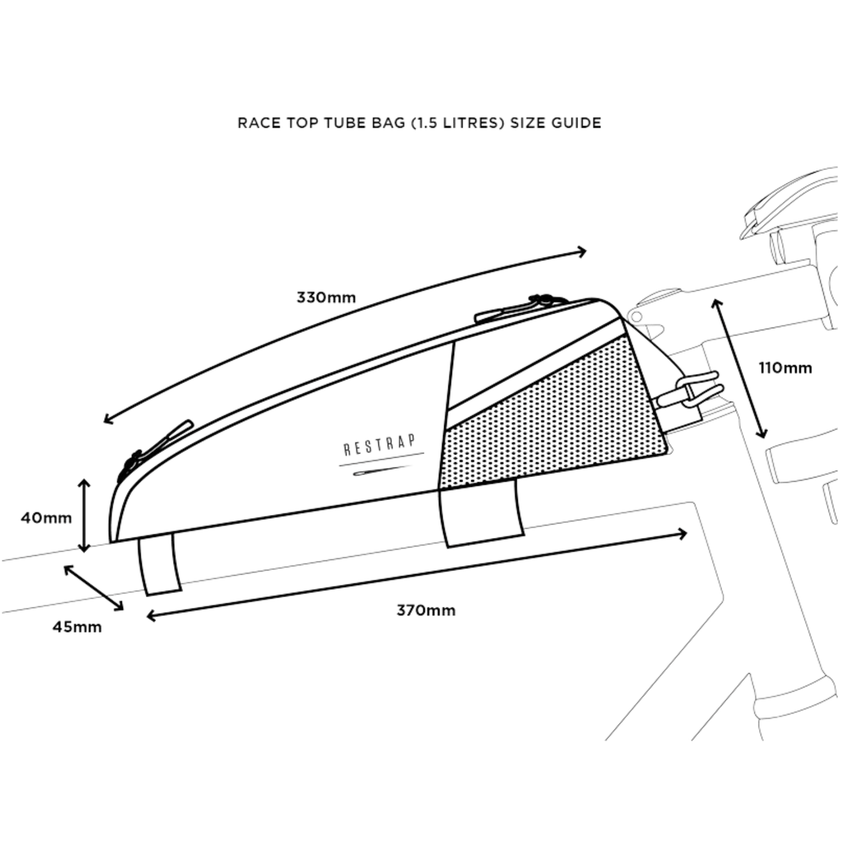 Restrap Frame Pack Race Top Tube Bag