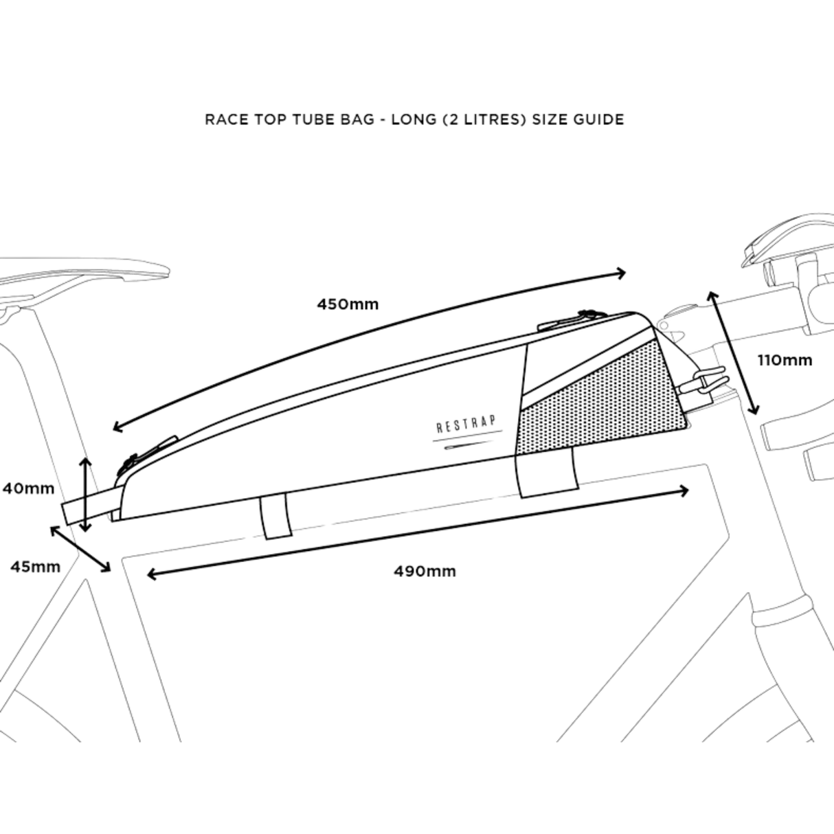 Restrap Frame Pack Race Top Tube Bag